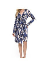Ariella Blue print wrap dress