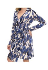 Ariella Blue print wrap dress