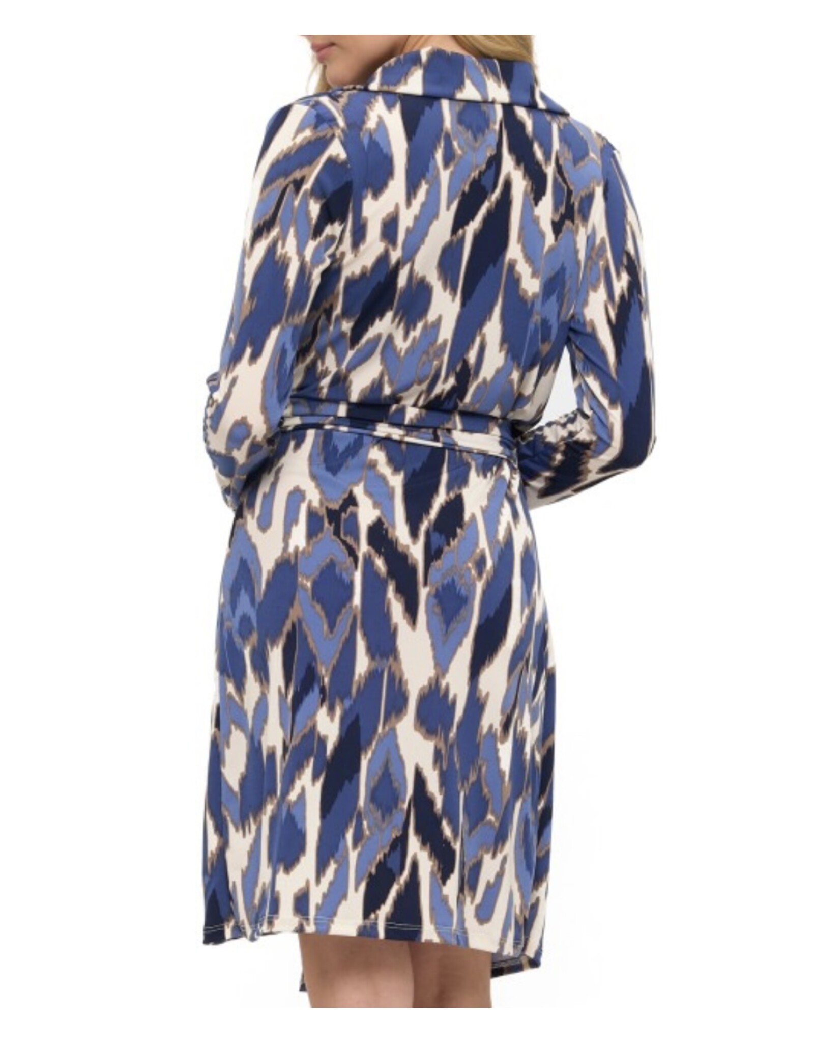 Ariella Blue print wrap dress