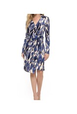 Ariella Blue print wrap dress