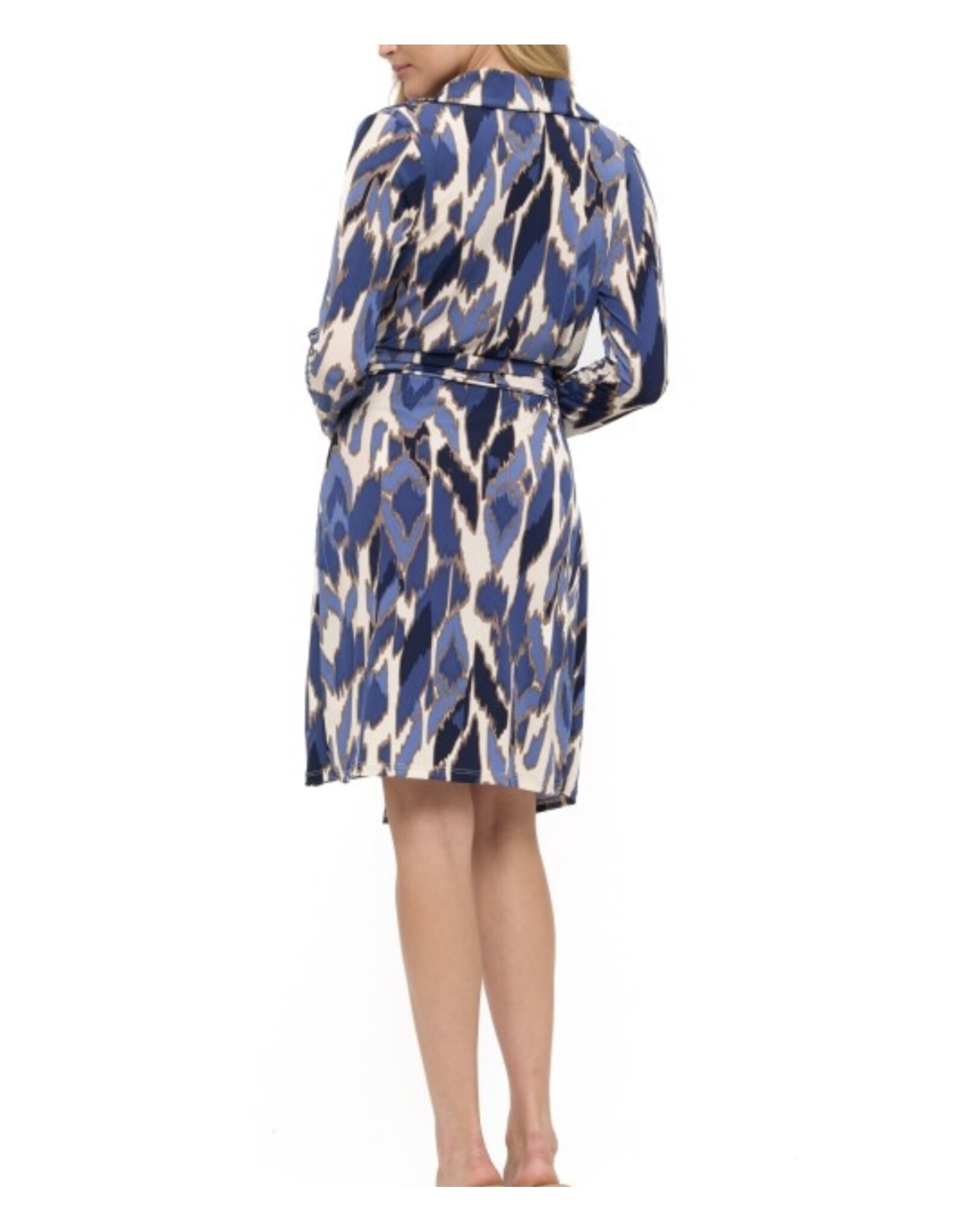 Ariella Blue print wrap dress