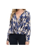 Ariella Blue abstract print top