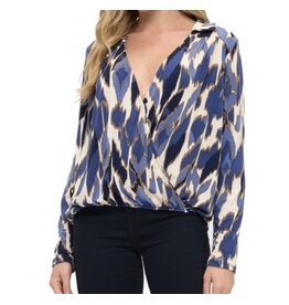 Ariella Blue abstract print top