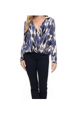 Ariella Blue abstract print top