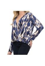 Ariella Blue abstract print top