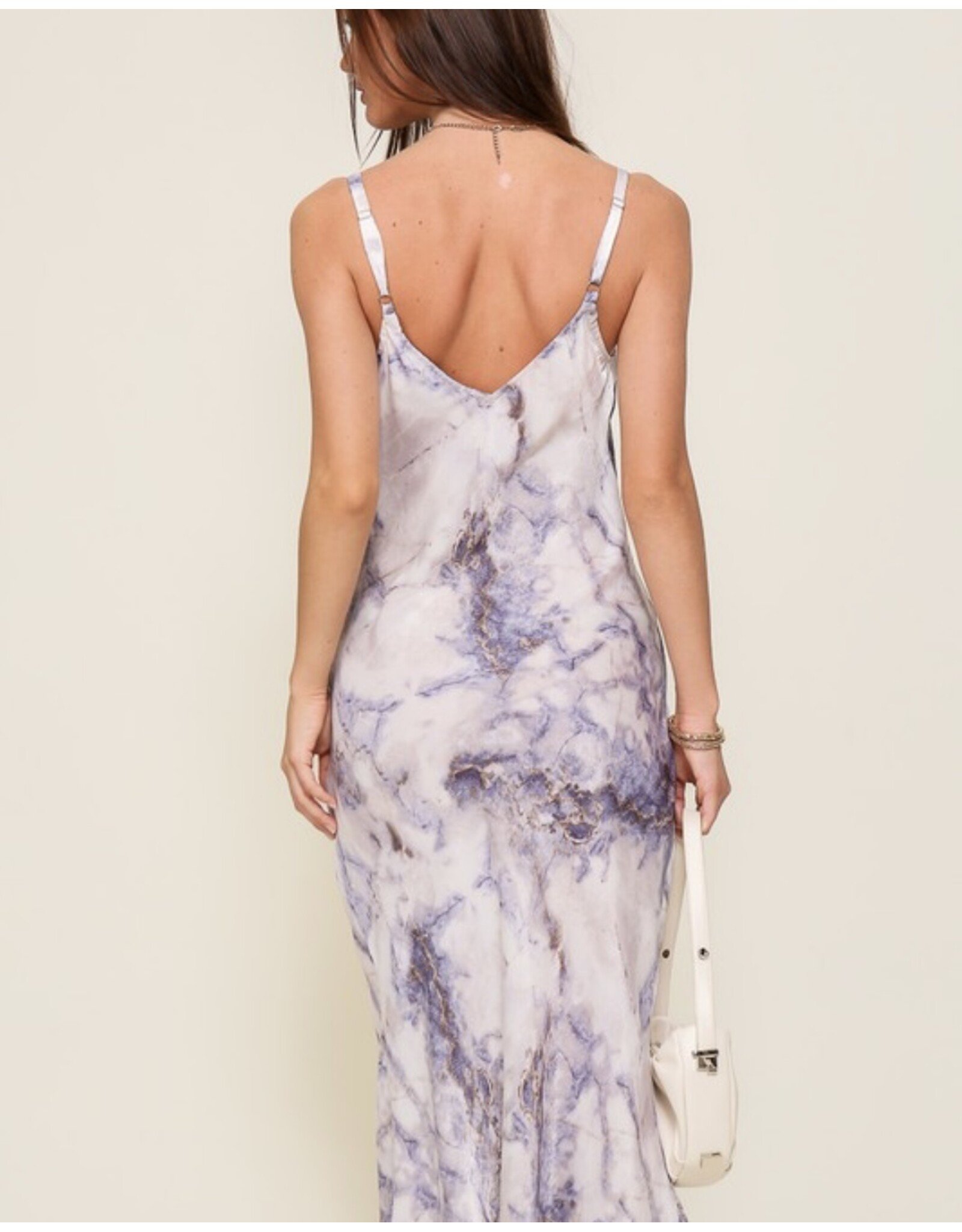 Lilac marble slip dress