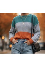 Vibrant colorblock sweater