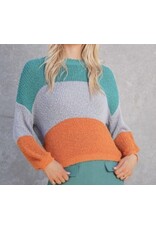 Vibrant colorblock sweater