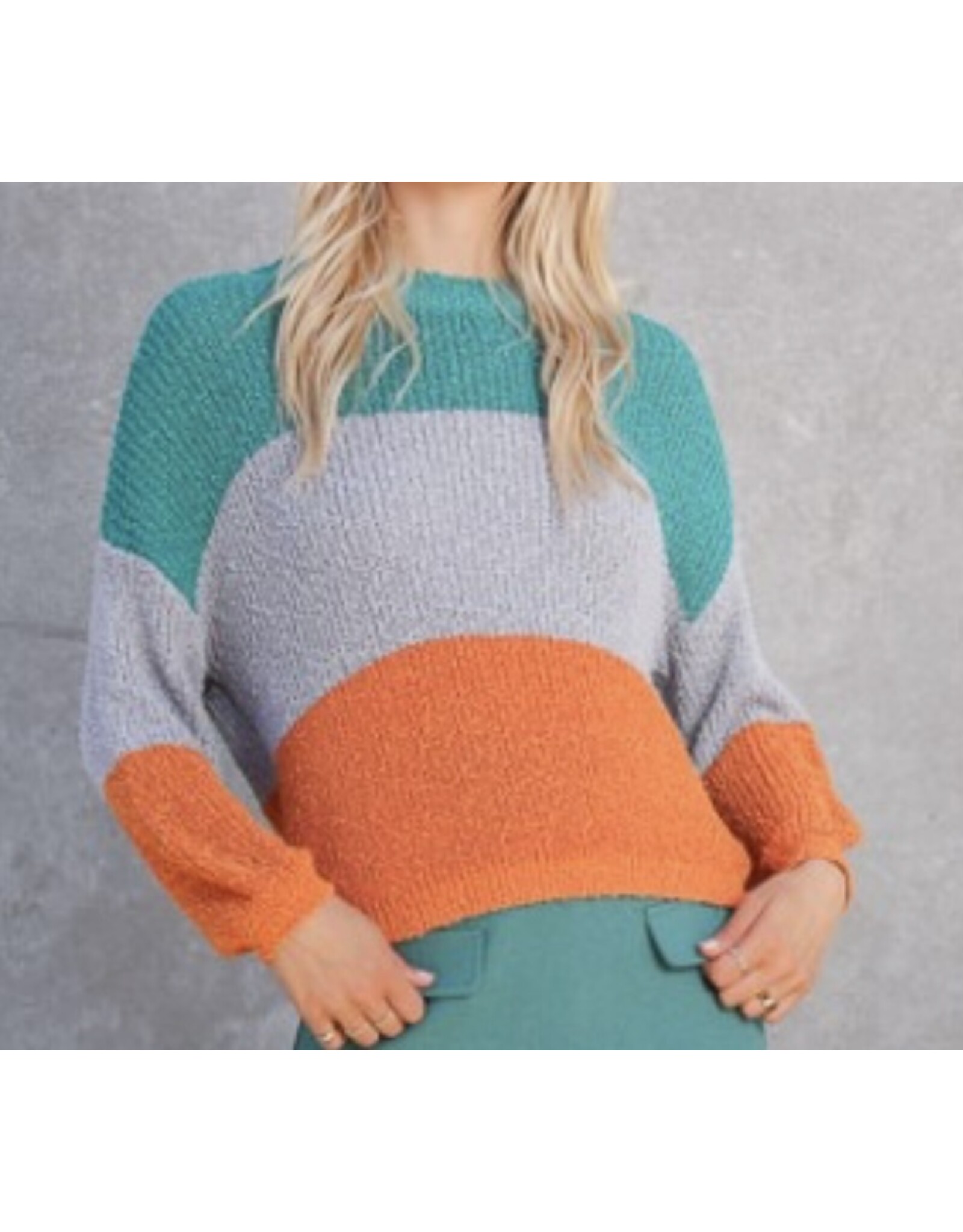 Vibrant colorblock sweater