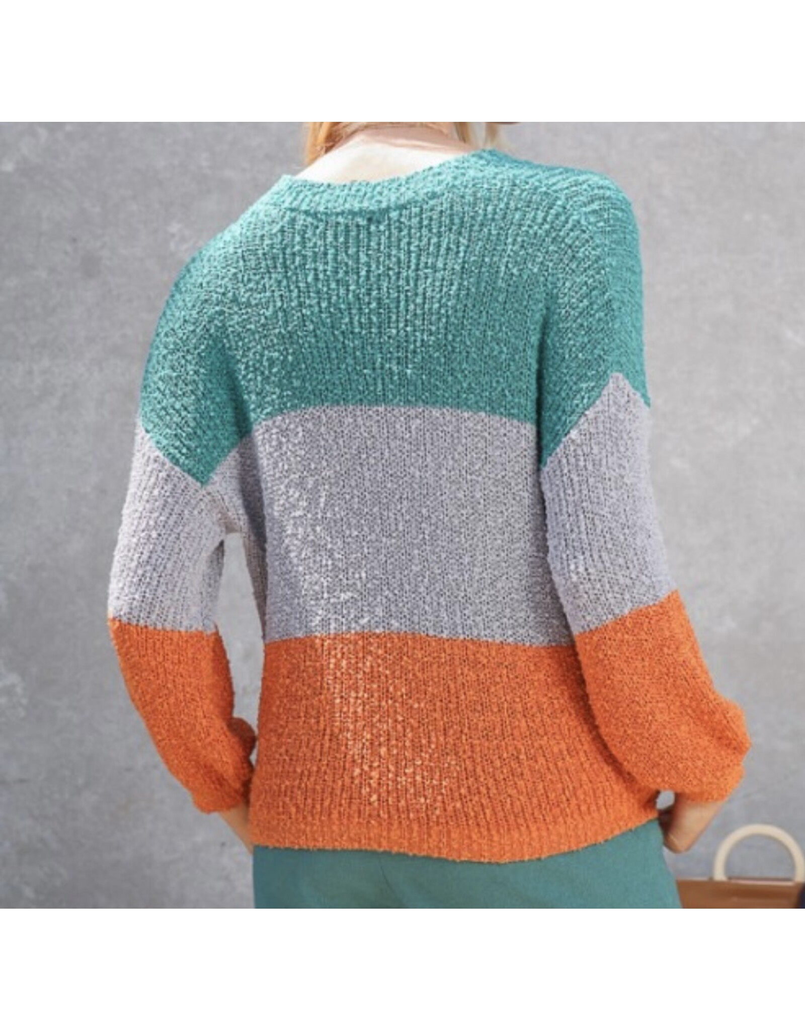 Vibrant colorblock sweater
