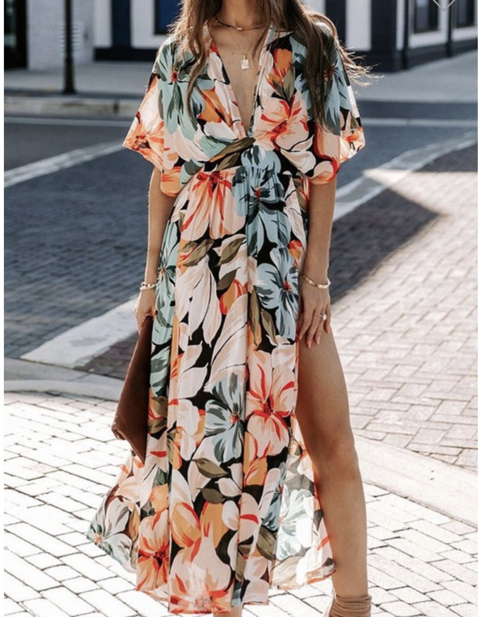 Miss sparkling Floral midi dress