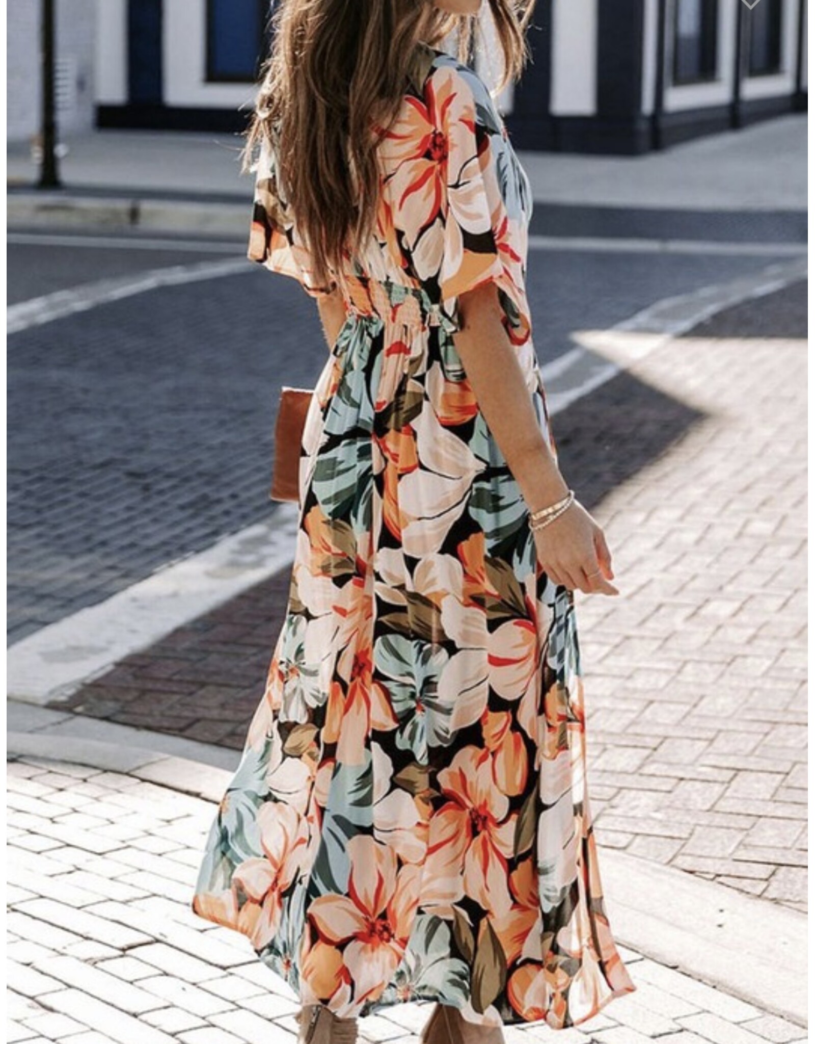 Miss sparkling Floral midi dress