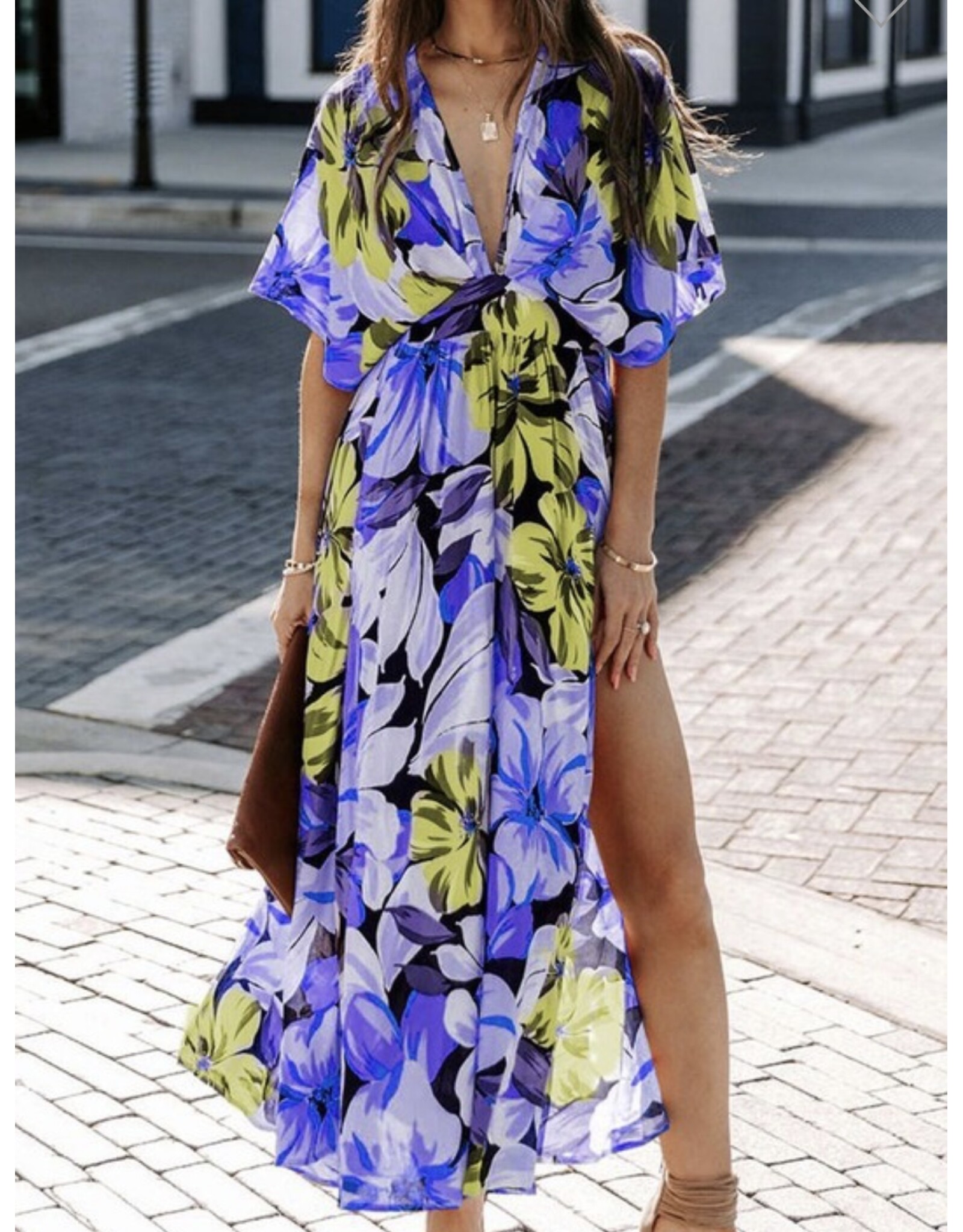 Miss sparkling Floral midi dress