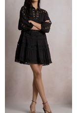 Elan elan black collared dress