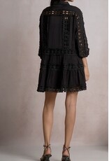 Elan elan black collared dress