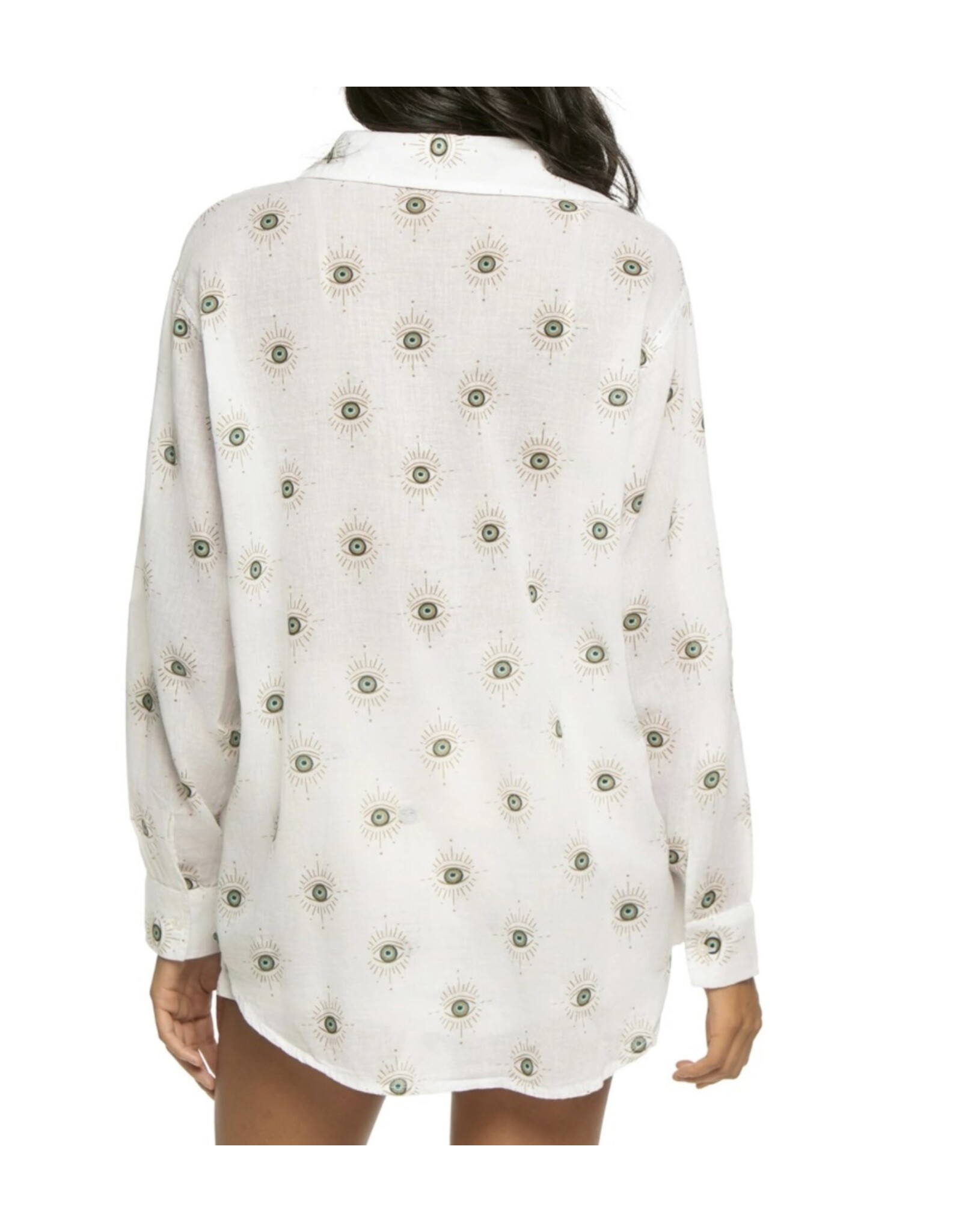 Elan elan white evil eye shirt