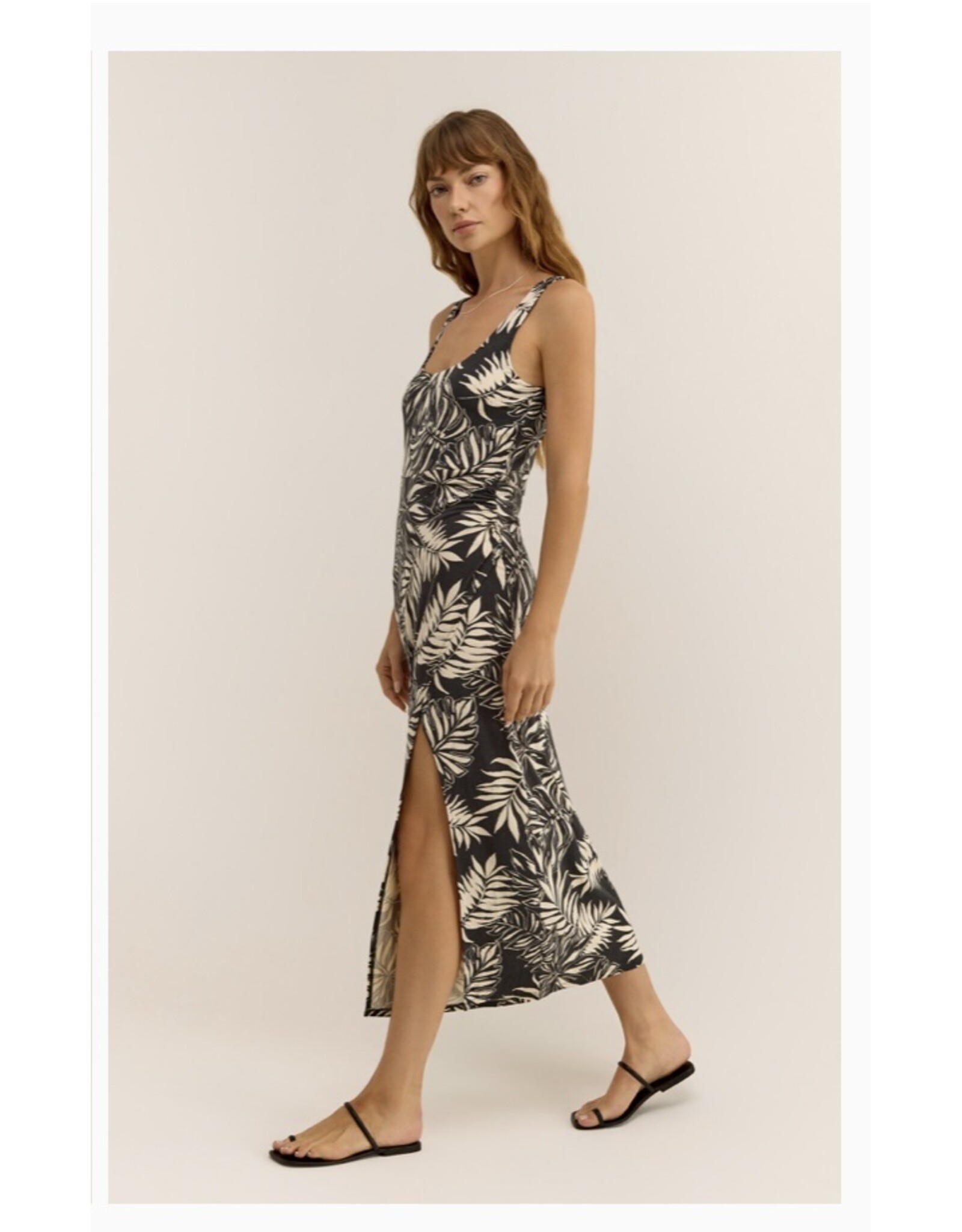 ZSupply ZSupply Melbourne Sandy Bay Palm Dress Black
