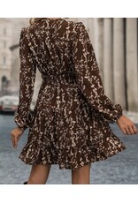 LATA Ditsy floral flared mini dress