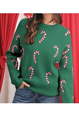 LATA Christmas Candy Cane Sweater
