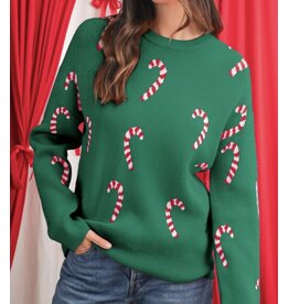 LATA Christmas Candy Cane Sweater