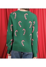 LATA Christmas Candy Cane Sweater
