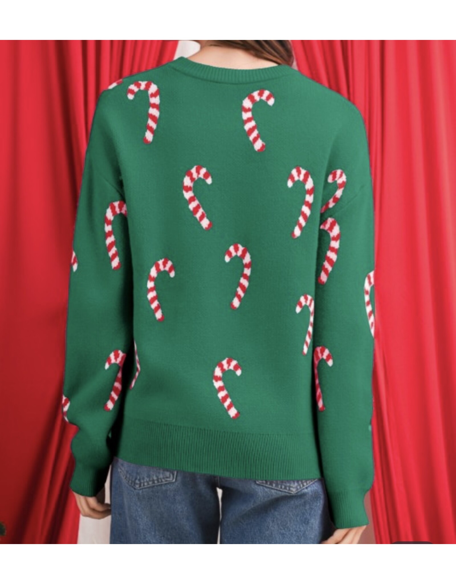 LATA Christmas Candy Cane Sweater
