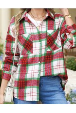 LATA Christmas Plaid Flannel Shacket