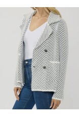 Lovestitch Chevron stripe button up sweater