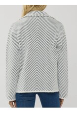 Lovestitch Chevron stripe button up sweater