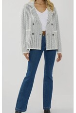 Lovestitch Chevron stripe button up sweater