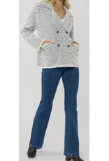 Lovestitch Chevron stripe button up sweater