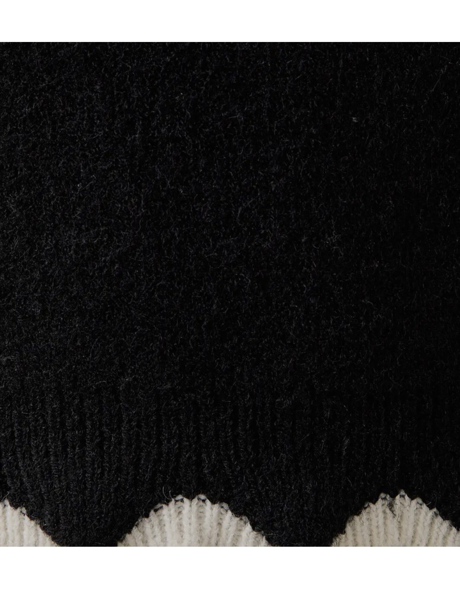 sunday edition Scallop Mock Neck Sleeveless Sweater Top