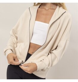 Hyfve Cozy High Neck Zip-up Jacket