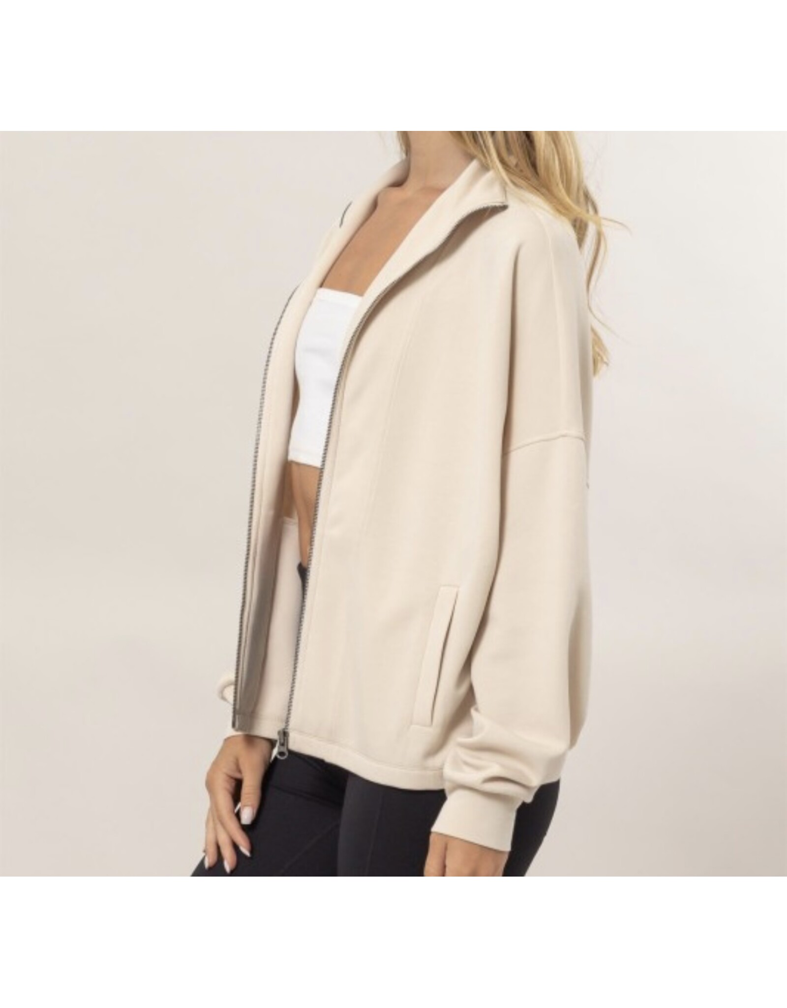 Hyfve Cozy High Neck Zip-up Jacket