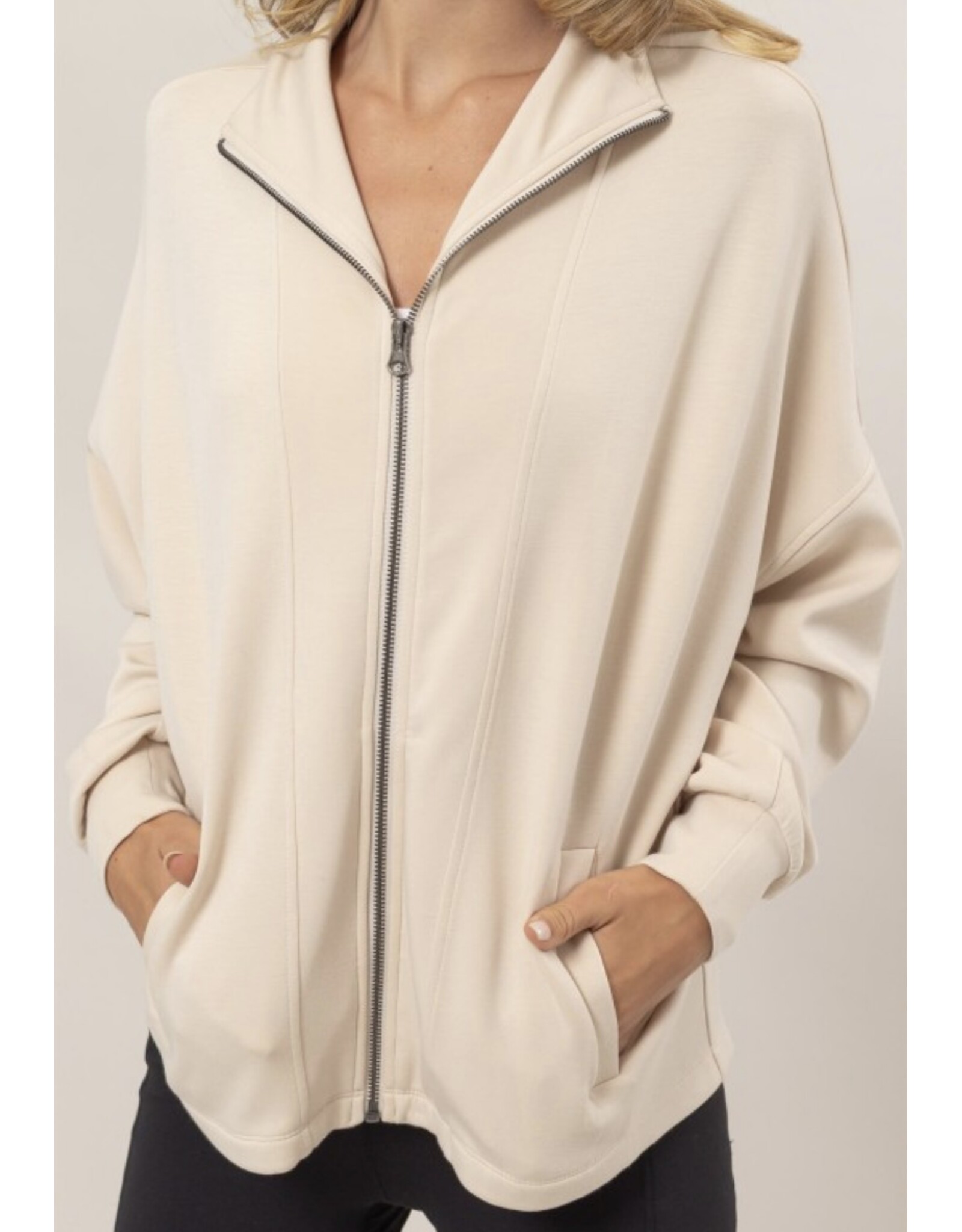 Hyfve Cozy High Neck Zip-up Jacket