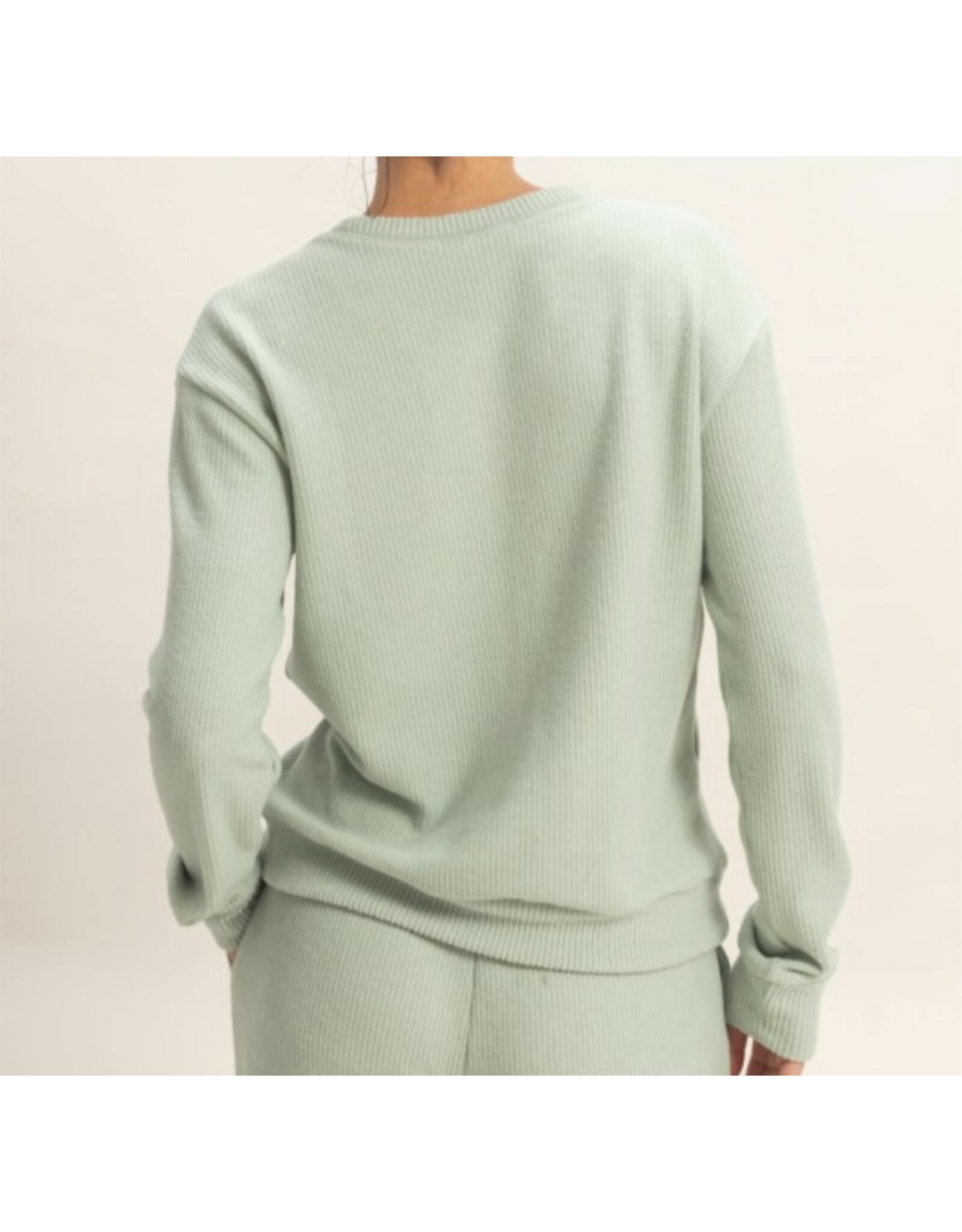 Brushed Waffle Knit L/S Top