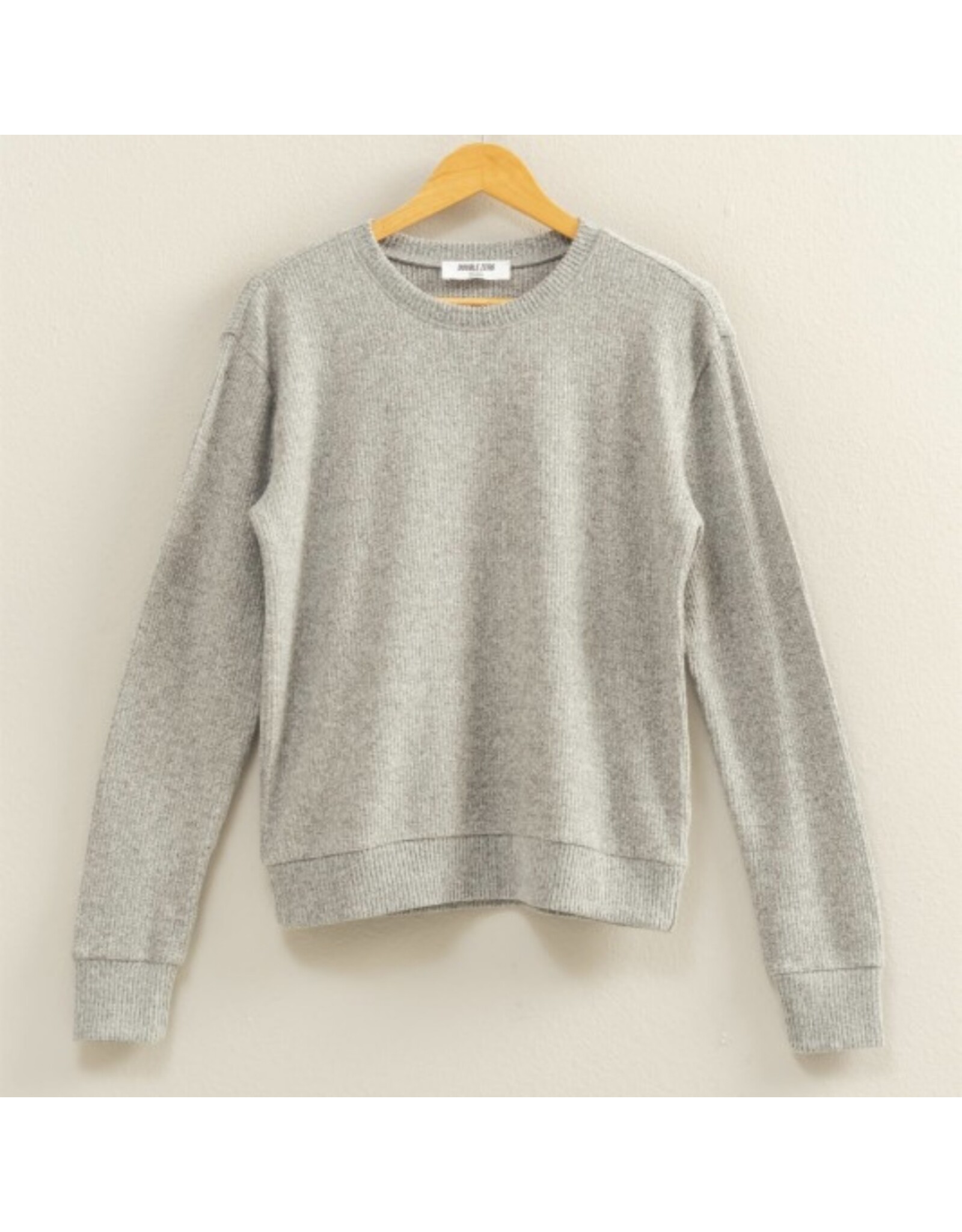 Brushed Waffle Knit L/S Top