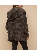 Hem and Thread Camo Sherpa Open Jacket
