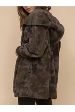 Hem and Thread Camo Sherpa Open Jacket