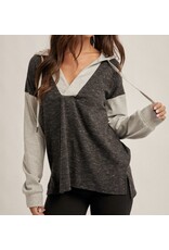 Color Block Hooded Sweatshirt