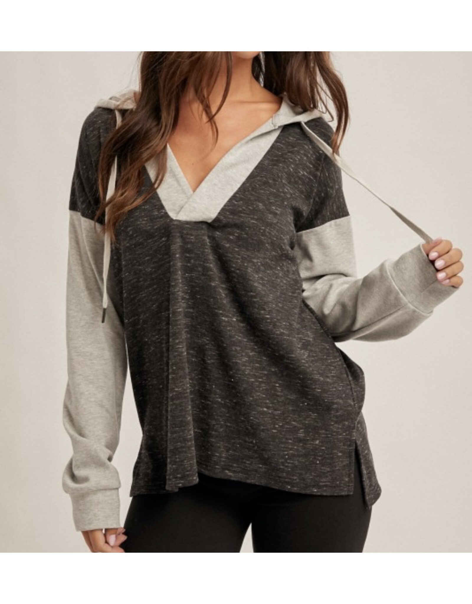 Color Block Hooded Sweatshirt