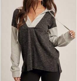 Color Block Hooded Sweatshirt