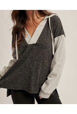 Color Block Hooded Sweatshirt