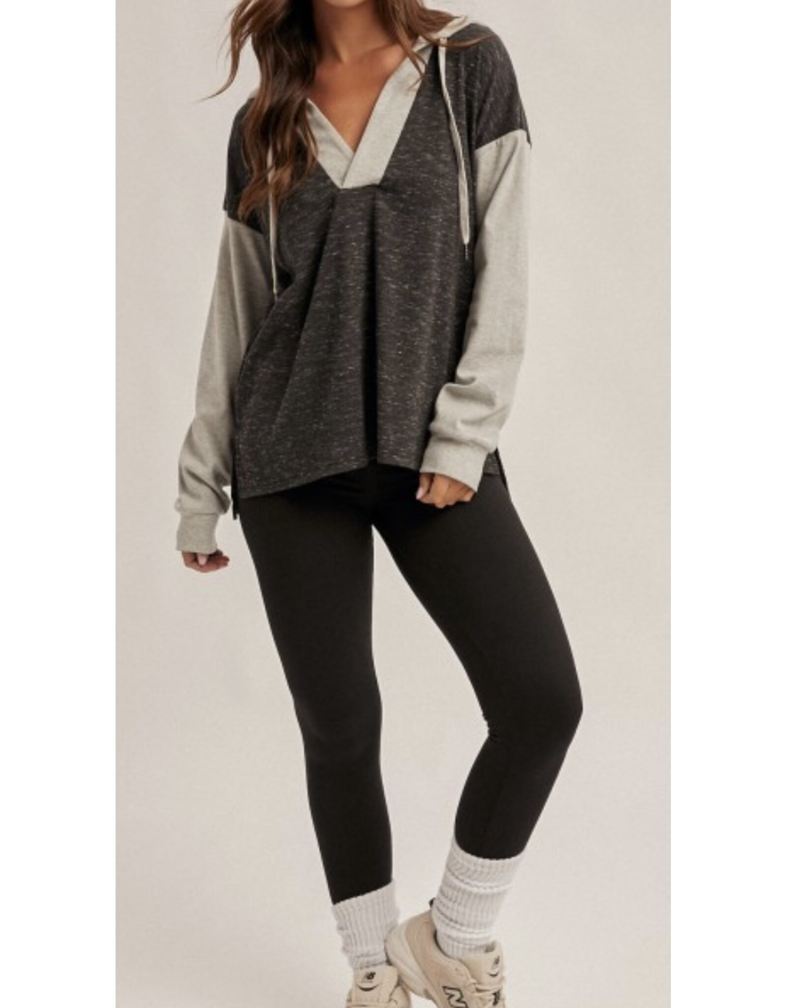 Color Block Hooded Sweatshirt