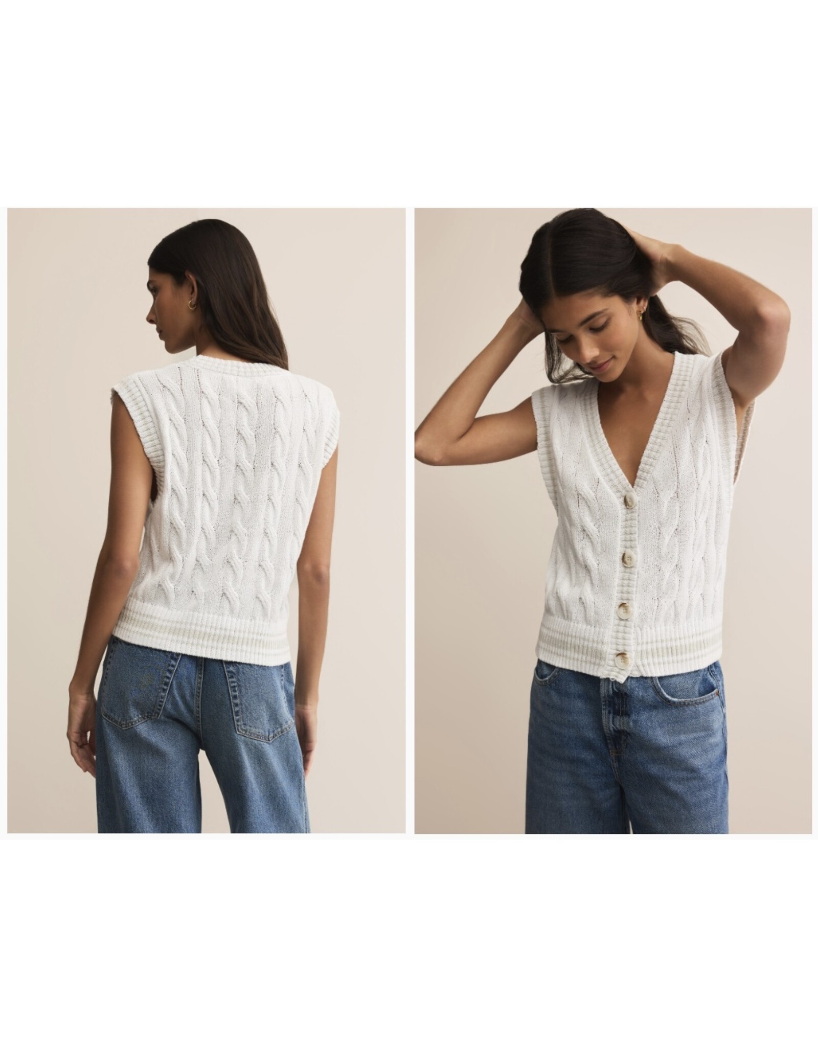 ZSupply ZSupply White Fairway Knit Vest