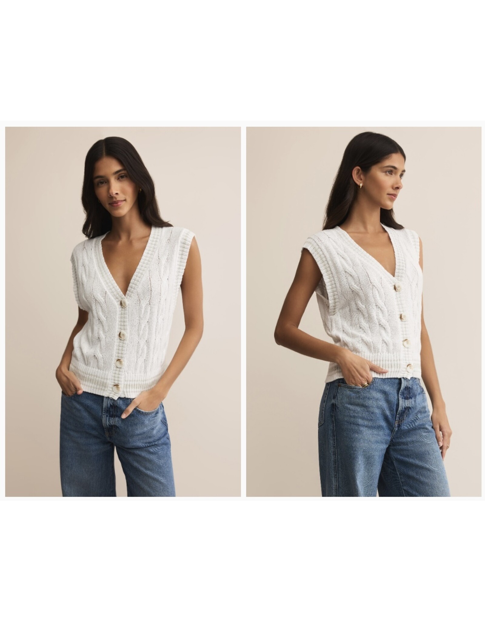 ZSupply ZSupply White Fairway Knit Vest