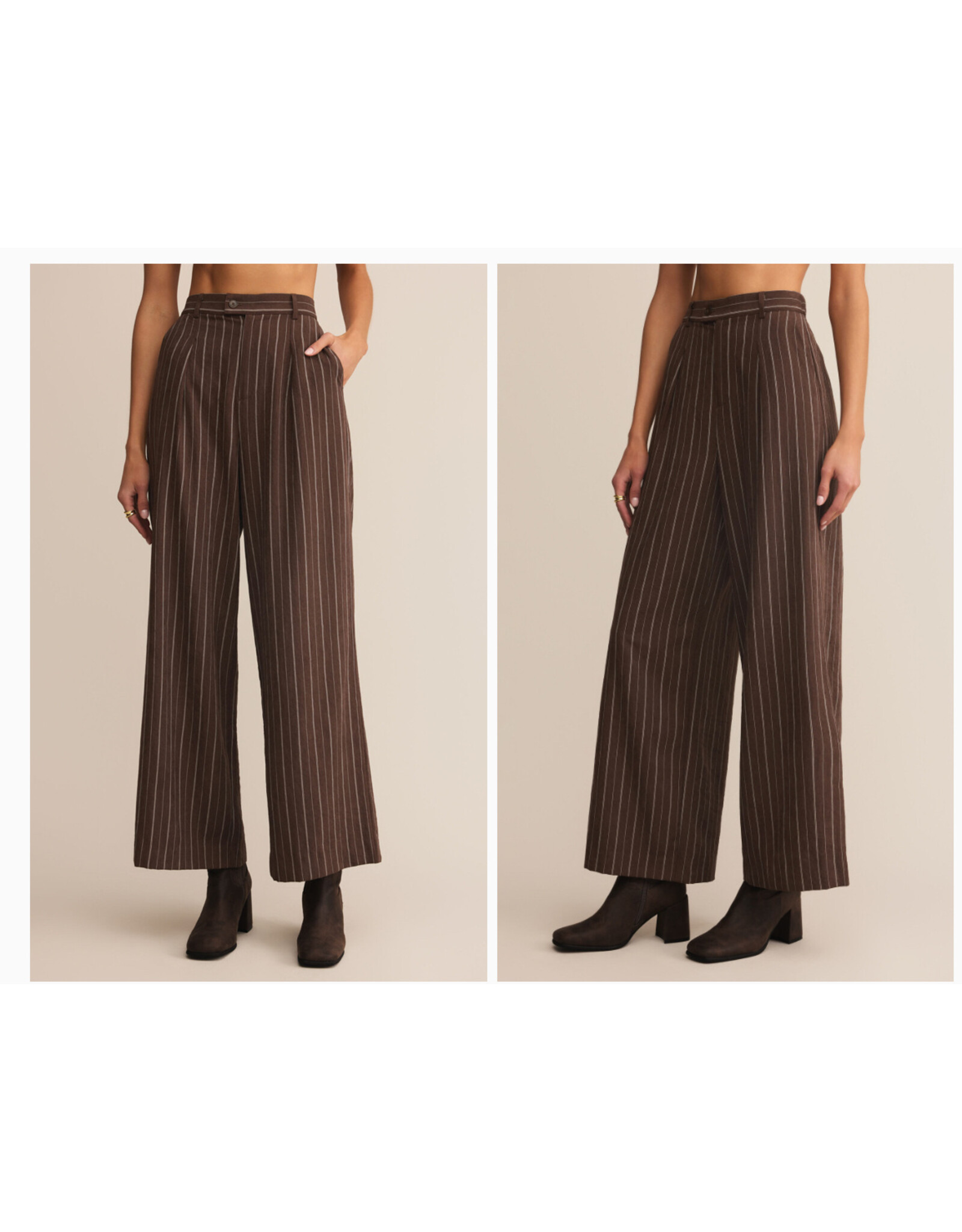 ZSupply ZSupply Alma Pinstripe Chocolate Cherry Pants