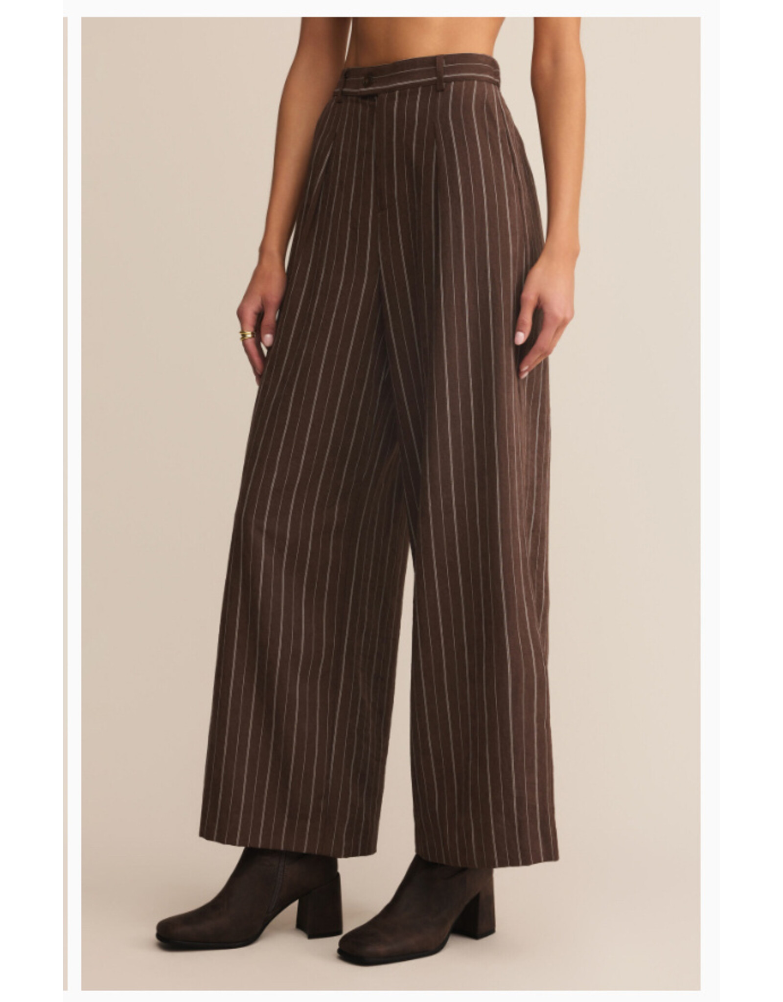 ZSupply ZSupply Alma Pinstripe Chocolate Cherry Pants