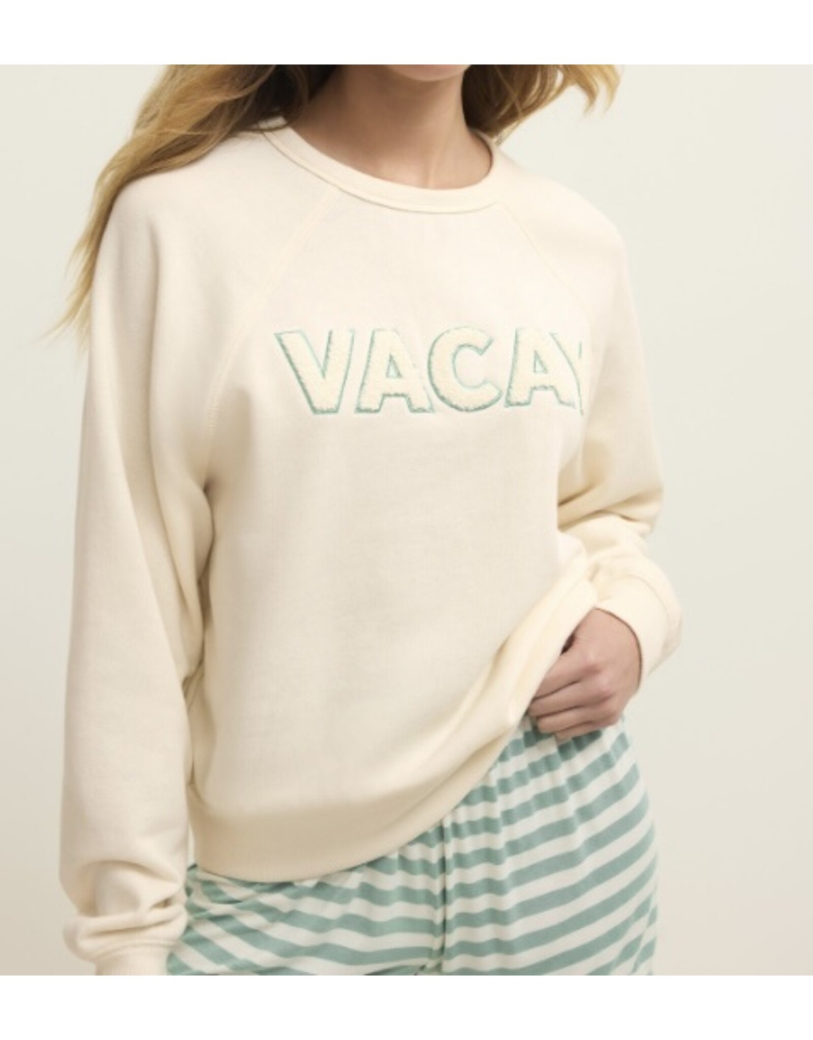 ZSupply ZLT261265  Vacay Sweatshirt Vanilla Ice