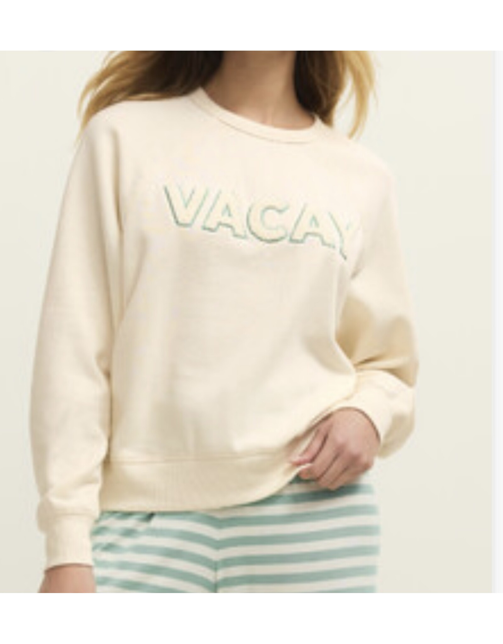 ZSupply ZLT261265  Vacay Sweatshirt Vanilla Ice